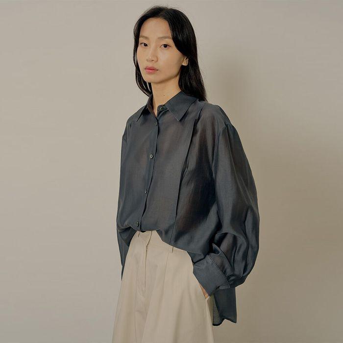 Tencel soft shirt_charcoal