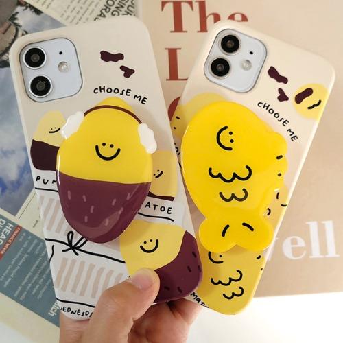 고구마 그립 톡 케이스 귀여운 대형 스마트톡 붕어빵 폰케이스