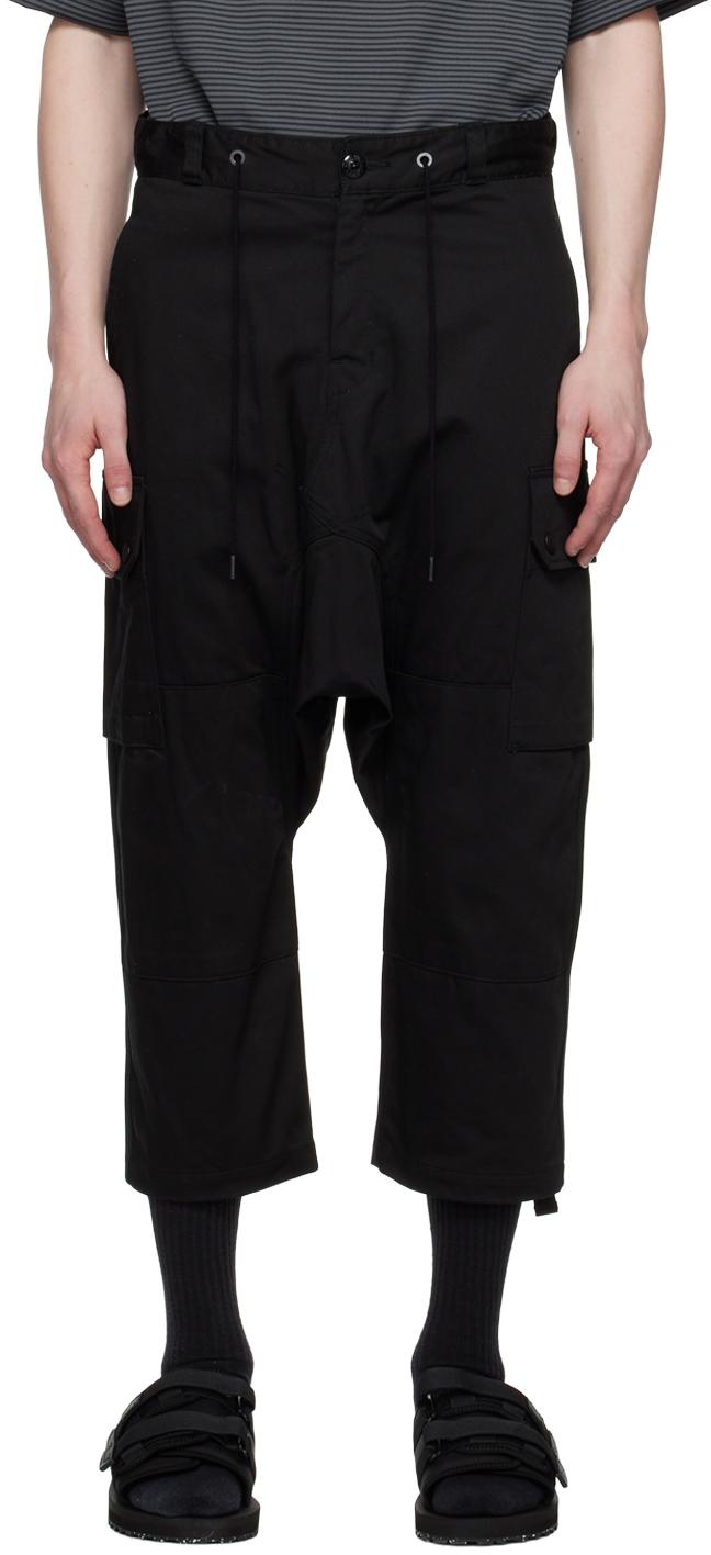 블랙 사루엘 카고 팬츠