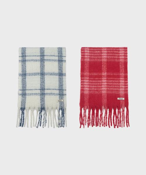 오버사이즈 체크 머플러 - 2 COLOR