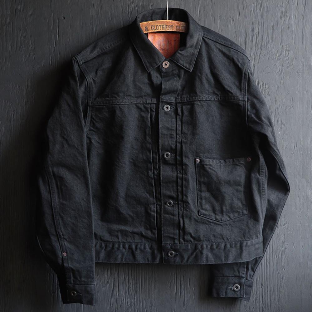 [국내발송] Black Sign - 15oz Black Denim Pleats Jacket [블랙사인] [세미베이스먼트]