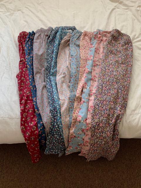 아사순면 플라워 잠옷 바지(3000장돌파)