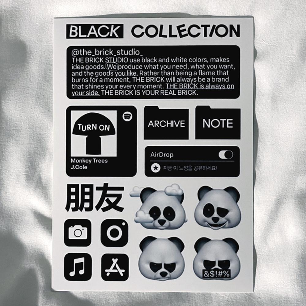 [더브릭스튜디오] Black Collection Object Sticker