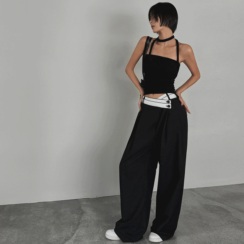 [오늘출발] 배색투핀턱슬랙스-sl