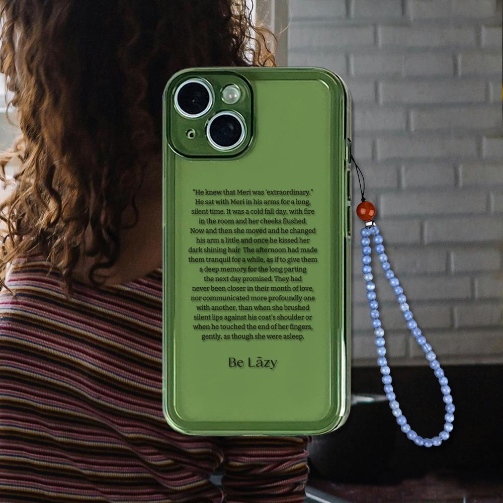 Story jelly case (Green / Black font)