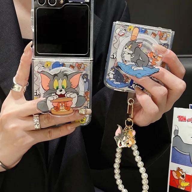 맥세이프 그립톡 스트랩 갤럭시 Z플립5 Z플립4 Z플립3 슬림 투명 하드 레트로 톰과제리 캐릭터 제트플립5 제트플립4 제트플립3 지플립5 지플립4 지플립3 케이스