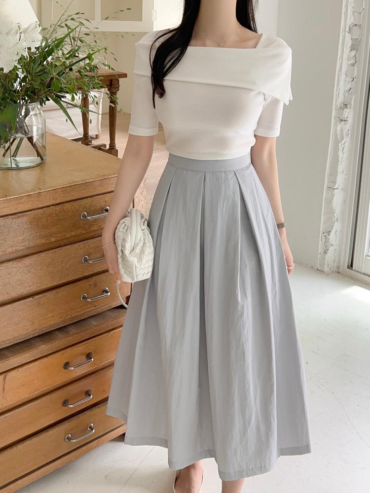 프로포즈 바스락 플레어 스커트 2color