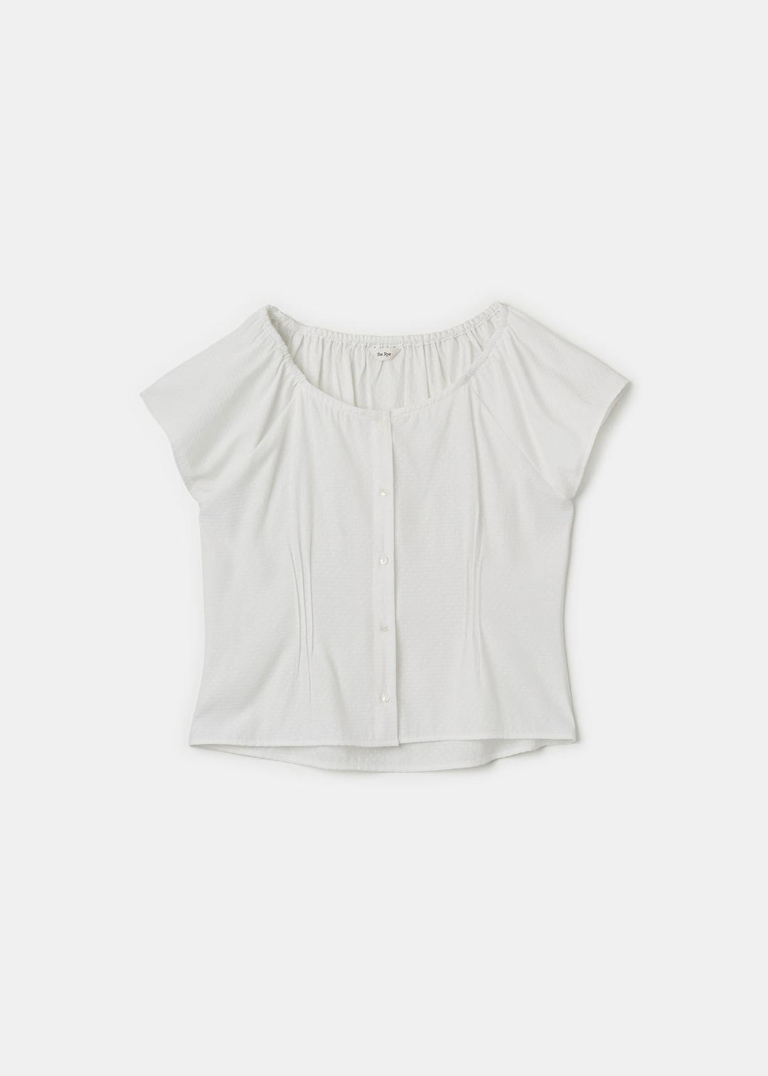 Dot Sleeve Blouse(Ivory)
