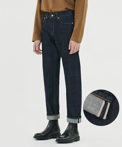 DEN0941 deep-indigo selvedge [straight long]
