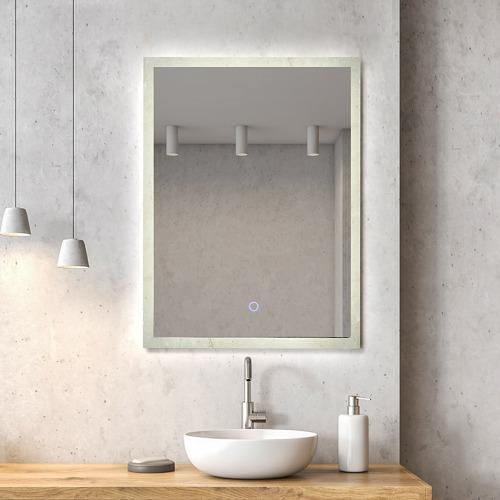 LED 간접 - 스톤 사각 조명 거울