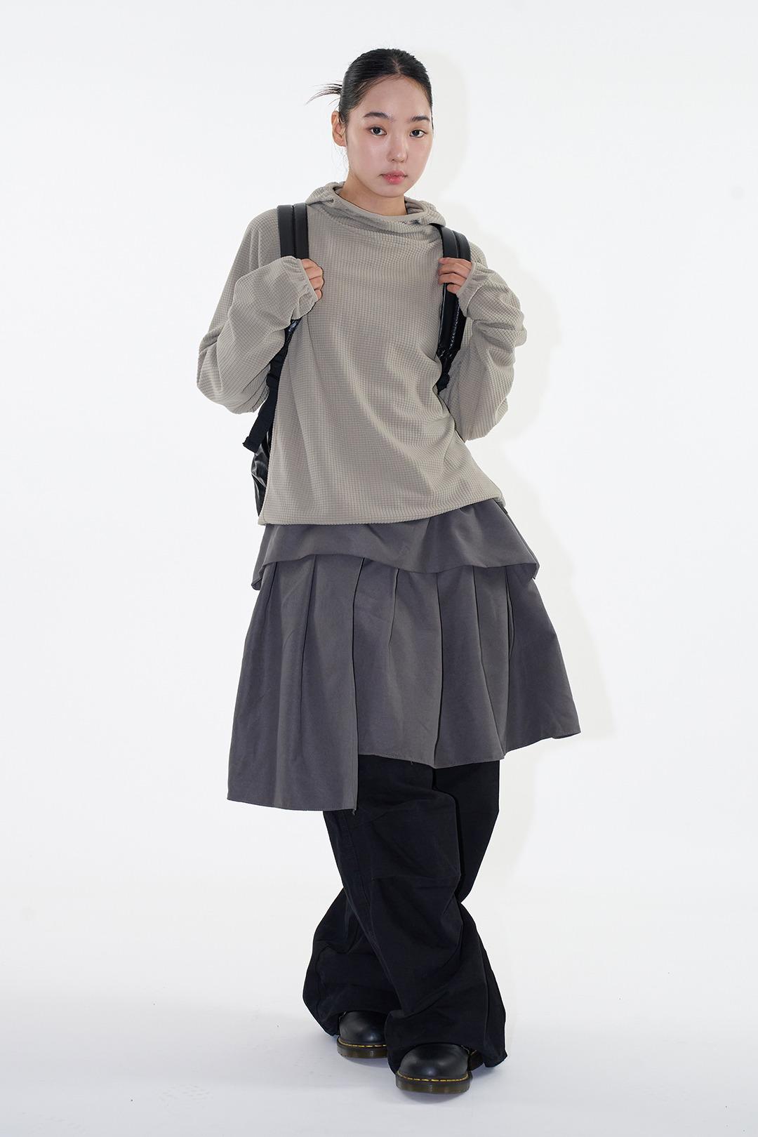 스콘 언밸런스 랩 스커트