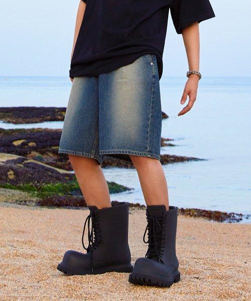 다트 버뮤다 데님 하프팬츠 썸머샌드