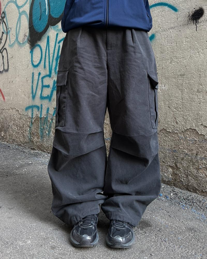 피치 핀턱 카고 팬츠