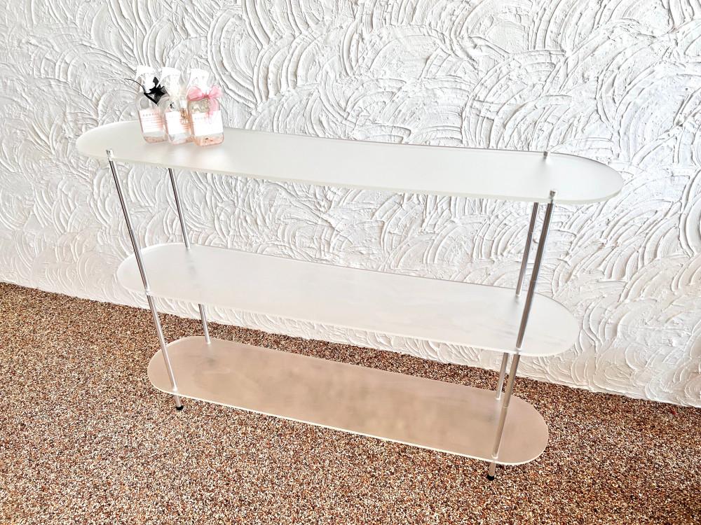 수납선반 아크릴 모듈 3단 가구 인테리어 협탁 테이블