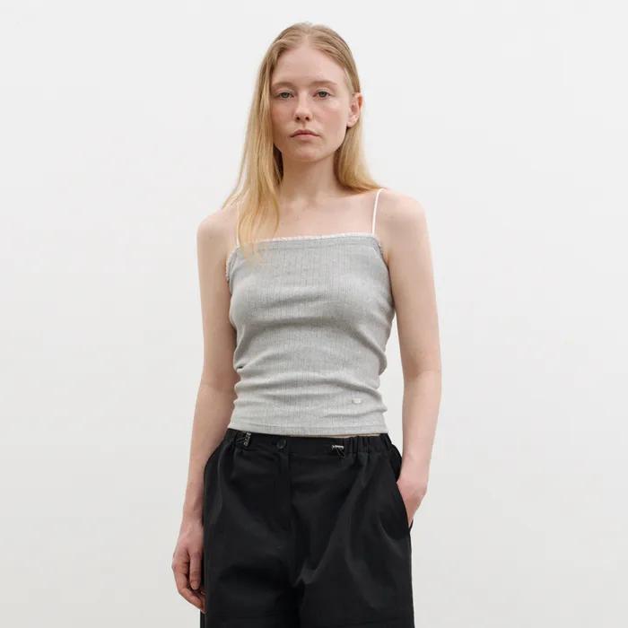 Eyelet lace sleeveless_3colors