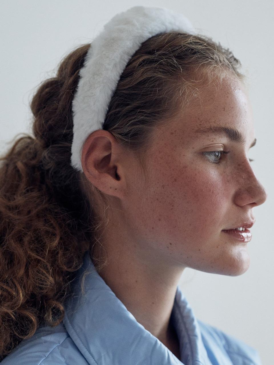 White Fur Headband