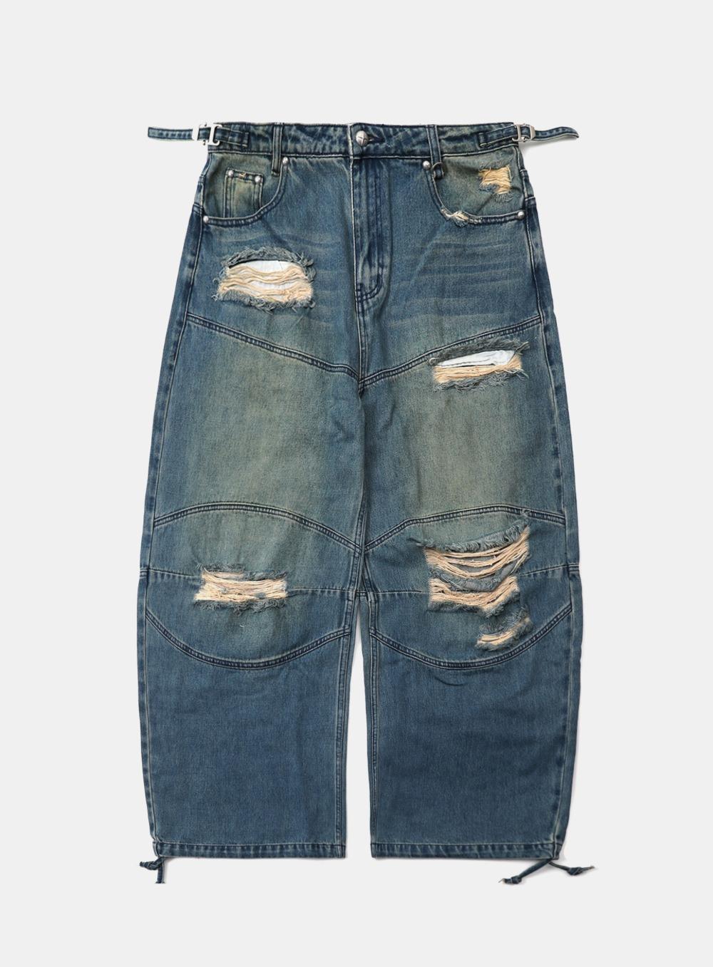 [w-jeans25-002] 0309 폴아웃 컨벡스 데님 팬츠 - 미드블루