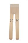 RIBBON PRINTED STOCKING LIGHT BEIGE