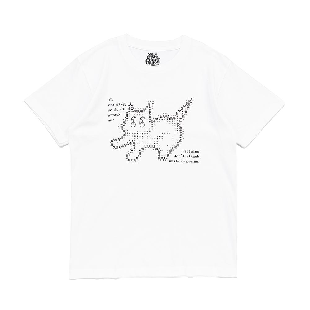 TWINKLING CAT SHORT SLEEVE (WHITE)