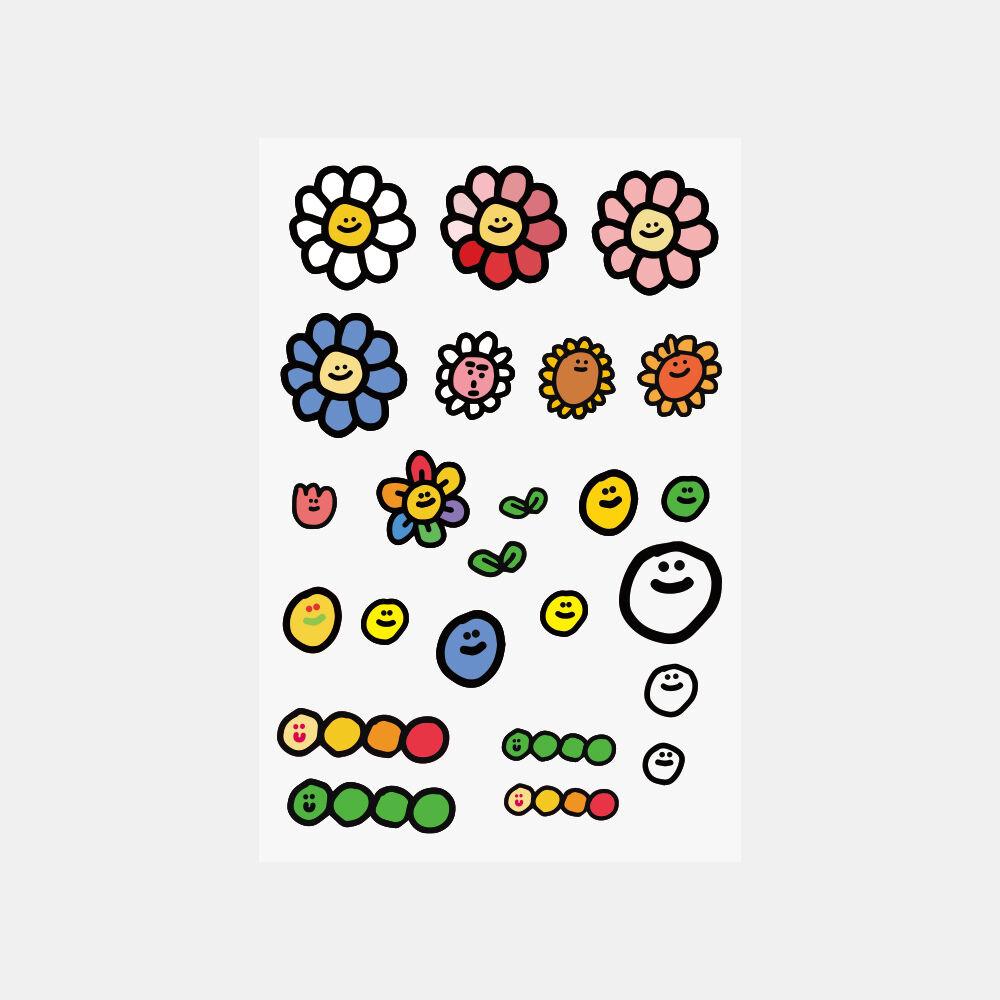 플라워 리무버블 스티커