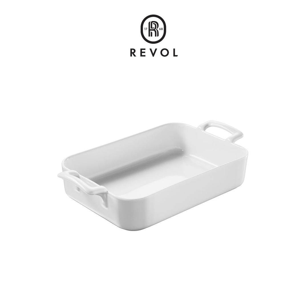 레볼 벨쿠진 직사각 핸들 디쉬 26x18.5cm 화이트