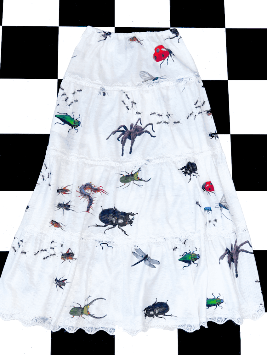 CREEPY CRAWLIES WAFFLE LONG SKIRT