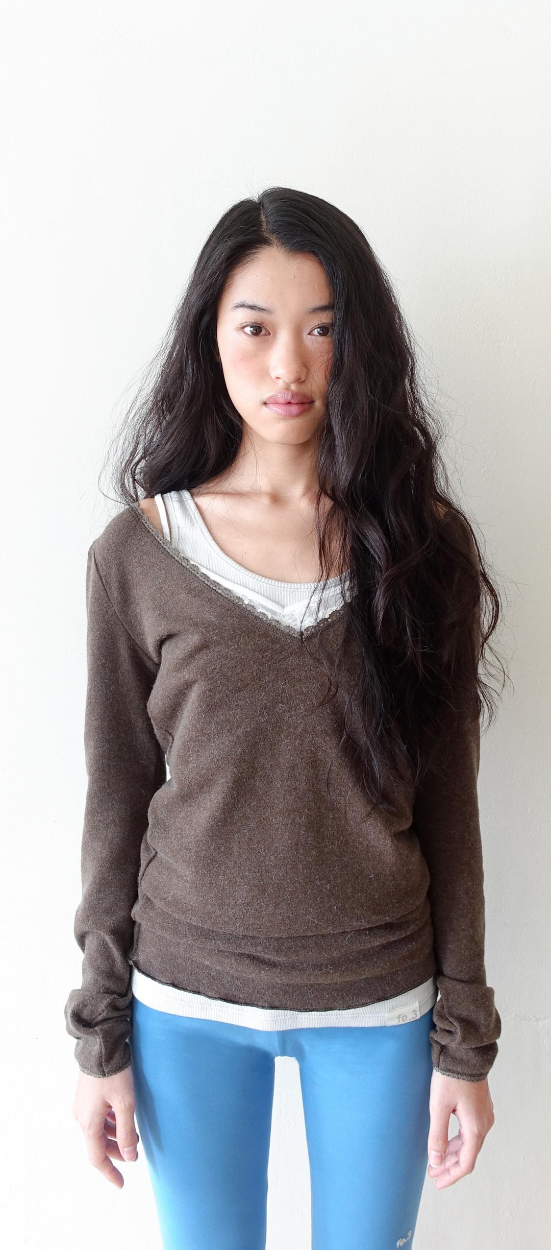 3차★[fe.3] iris long top (khaki)