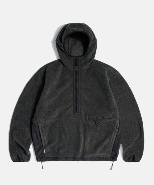 Expl. Fleece Pullover Anorak Dark Grey