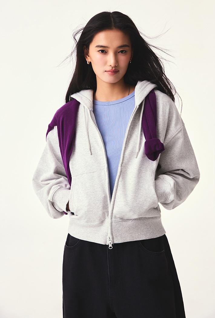 [프렌치테리] 여성 2-WAY 후드 집업_SPMZG23G01