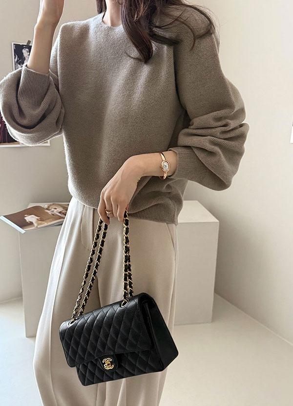 보트넥홀가먼트니트