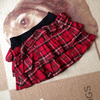 値下げ！赤チェックスカート