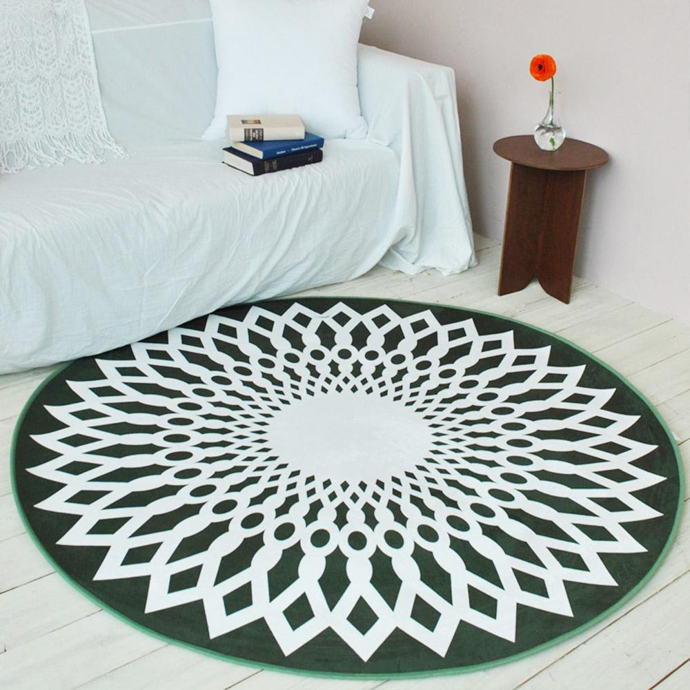 샤인 러그 모던 사계절 원형 카페트 150x150