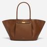 The New York - One Size / tan small grain ecru stitching