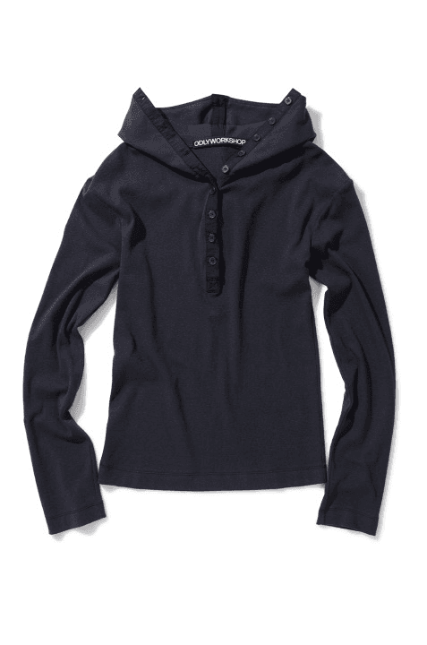 [10/01 예약발송] Hooded Henley Tee, Washed