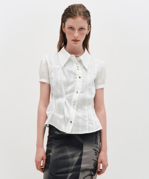 DOZI - Puffed Button Up Shirt _ OFF WHITE