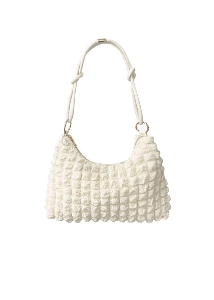 NO.82 IVORY WAFFLE SHOULDER BAG