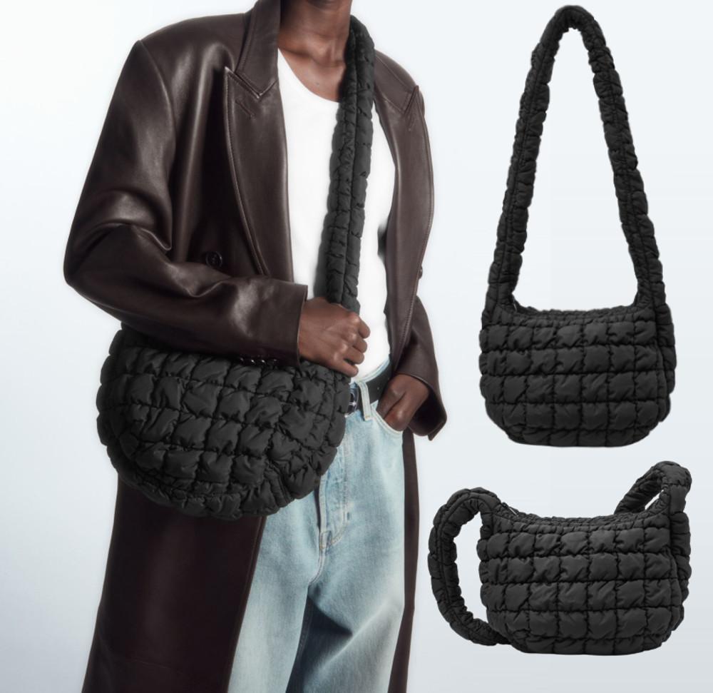 (국내당일) COS 코스 퀼티드 메신저백 크로스백