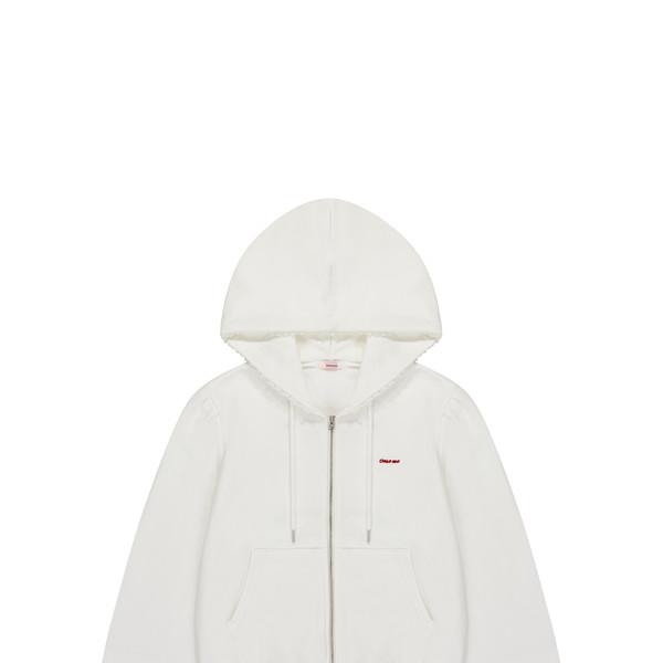 lilly zip up hoodie white