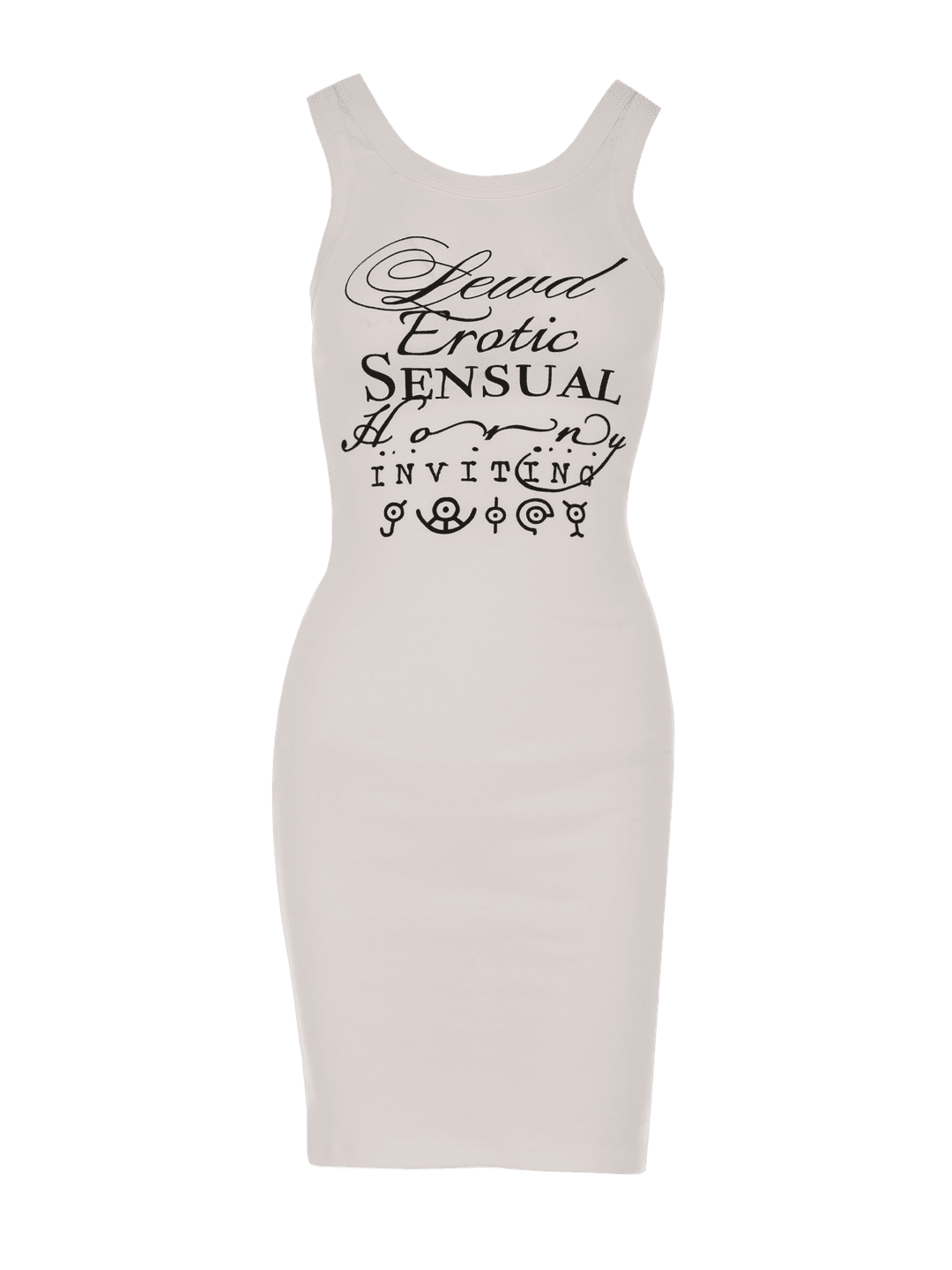 Acrostic Dress (White)