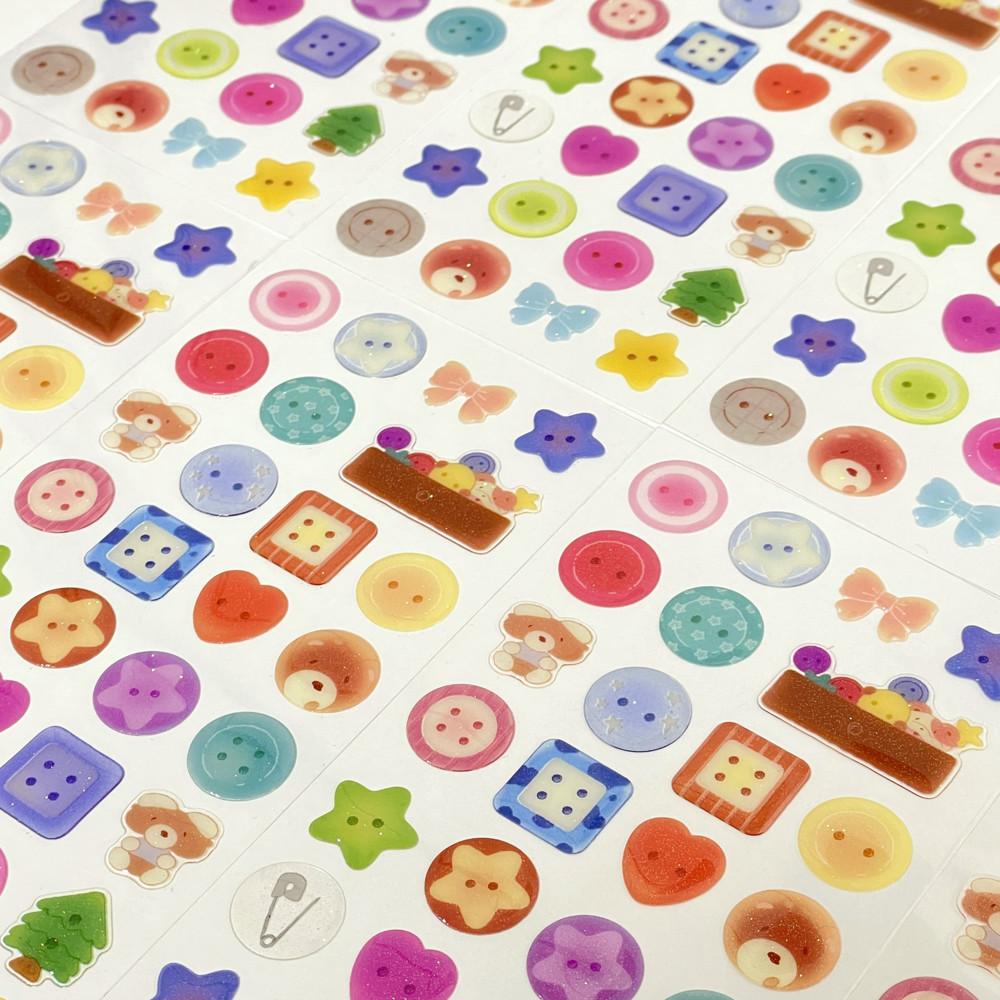 [맹글도어] 동글 버튼 에폭시 스티커