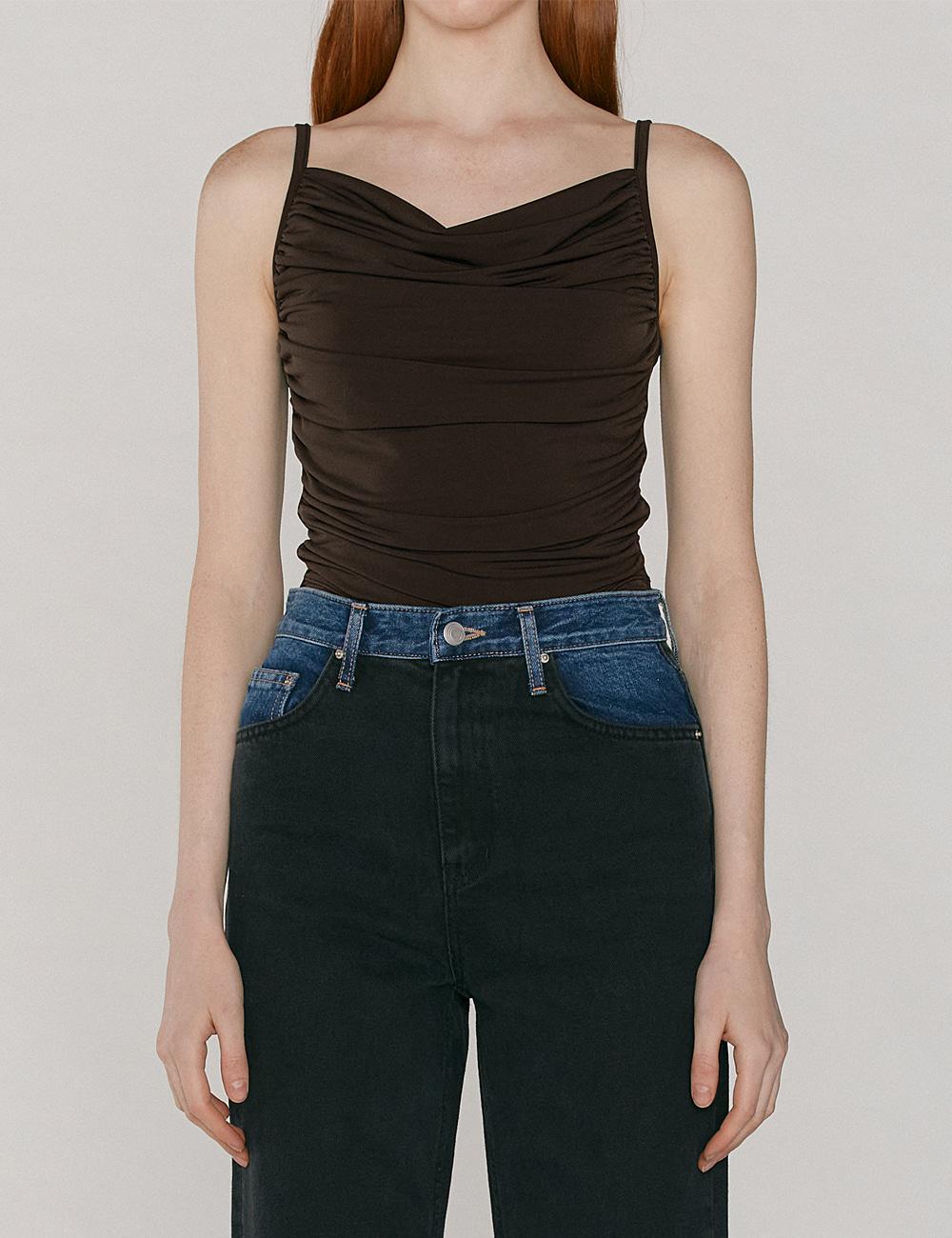|2nd PREORDER| Drape Cami Top_Brown(3/7 이후 발송)