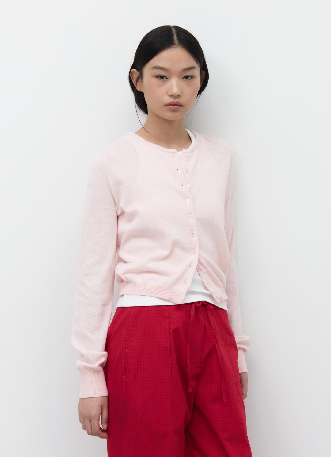 26SS CASHMERE ANG CARDIGAN / BLUSH PINK