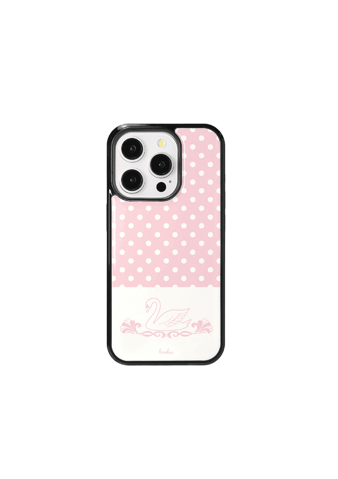 SWAN dots pink (glass) CASE