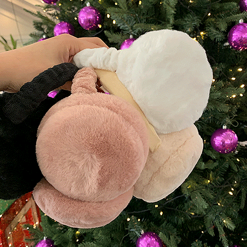 <ABLY최저가!!!> 귀염뽀짝 접이식 귀마개 폴딩마카롱귀마개 밍크 패션잡화 털귀마개 퍼귀마개 방한용품 페이크퍼 귀덮개 귀도리 데일리룩 데일리귀마개