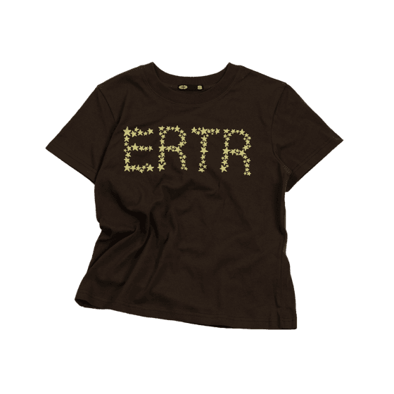 [ERTR] ERTR Star Cluster T-Shirt Brown Small Fit