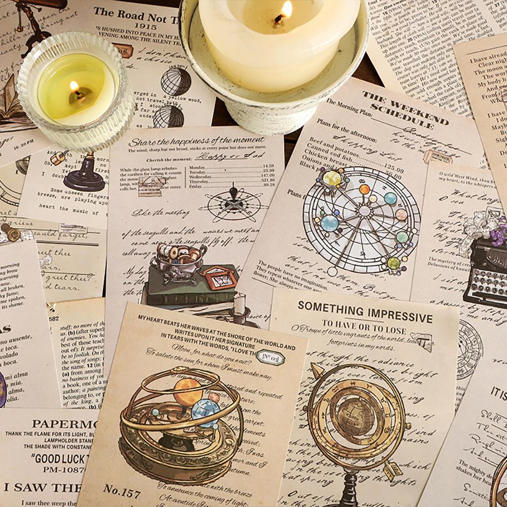 빈티지 다꾸 천체과학 원고 모조지 페이퍼 30매