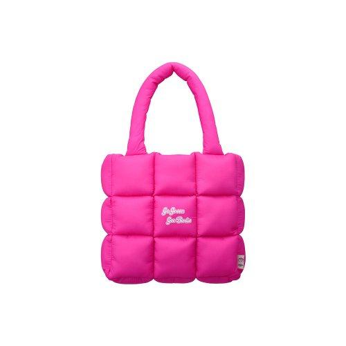 고그린 패딩 토트백-어피치