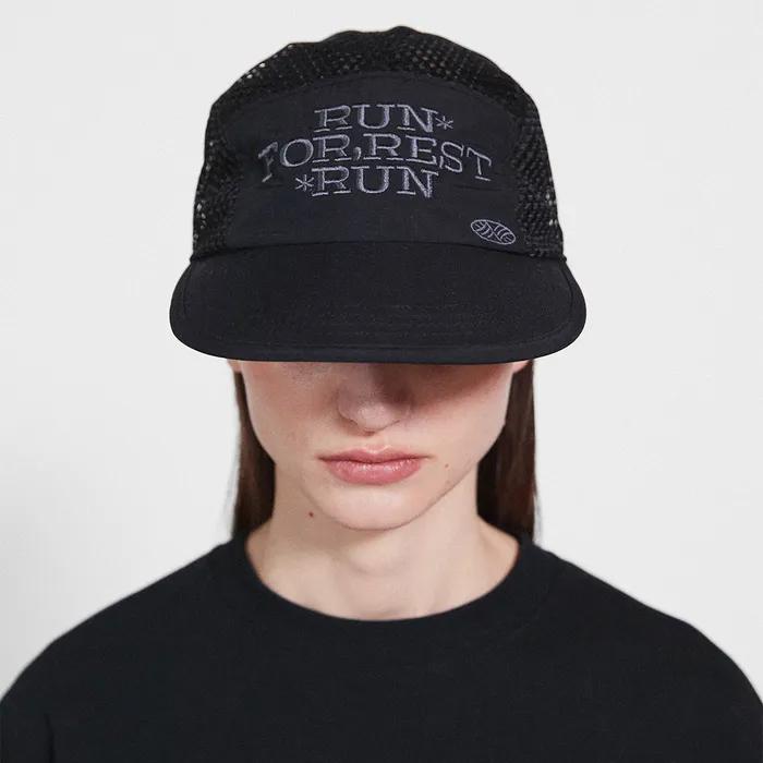 Run For Rest Run Mesh Camp Cap_Black