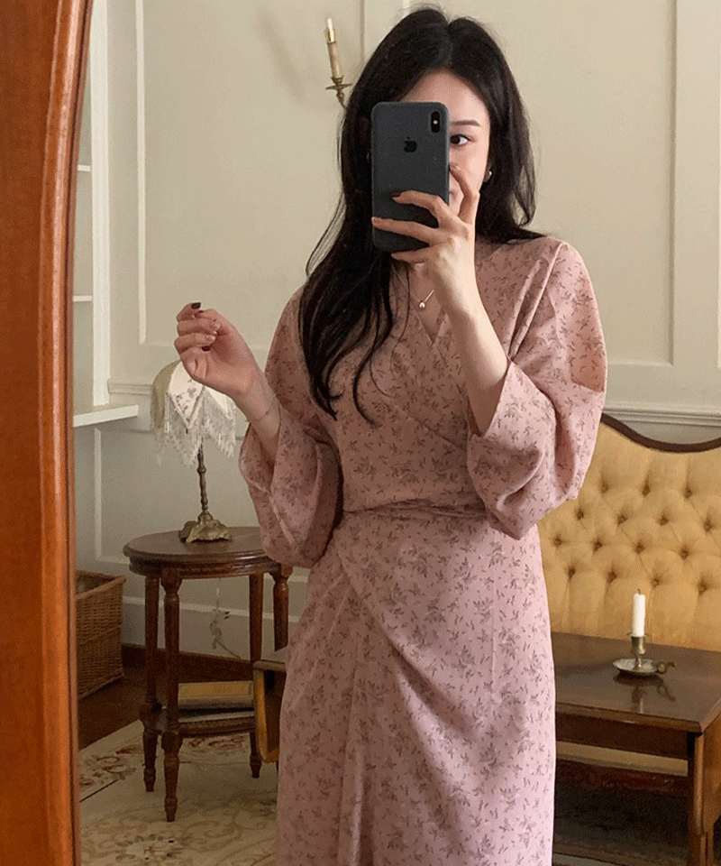 몬즈 플라워 롱 원피스