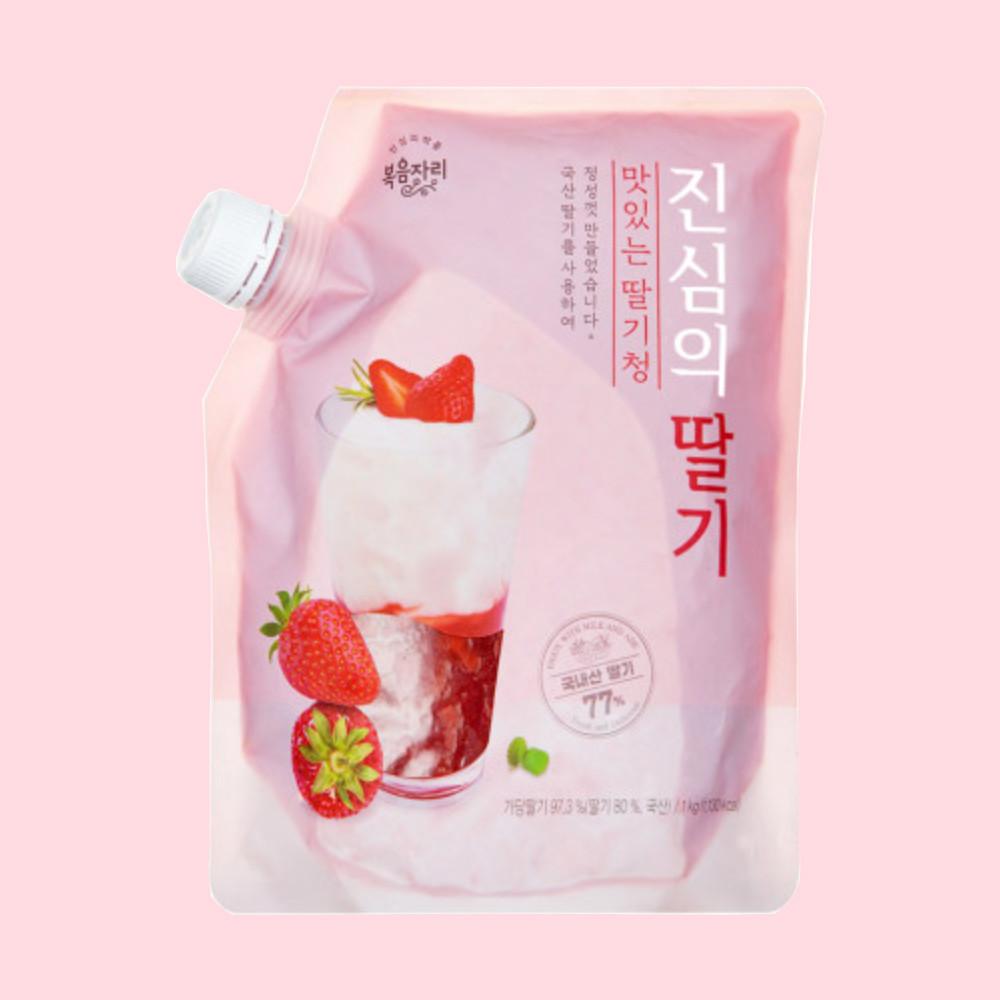 복음자리 진심의 딸기청 1kg 수제 청 과일청 딸기라떼